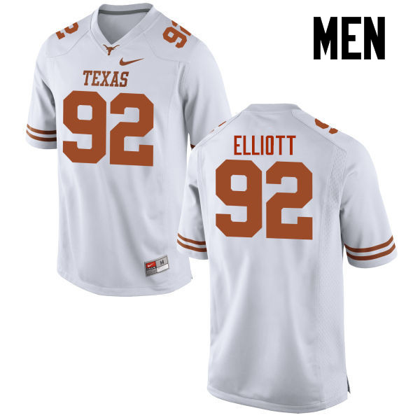 Men #92 Jordan Elliott Texas Longhorns College Football Jerseys-White